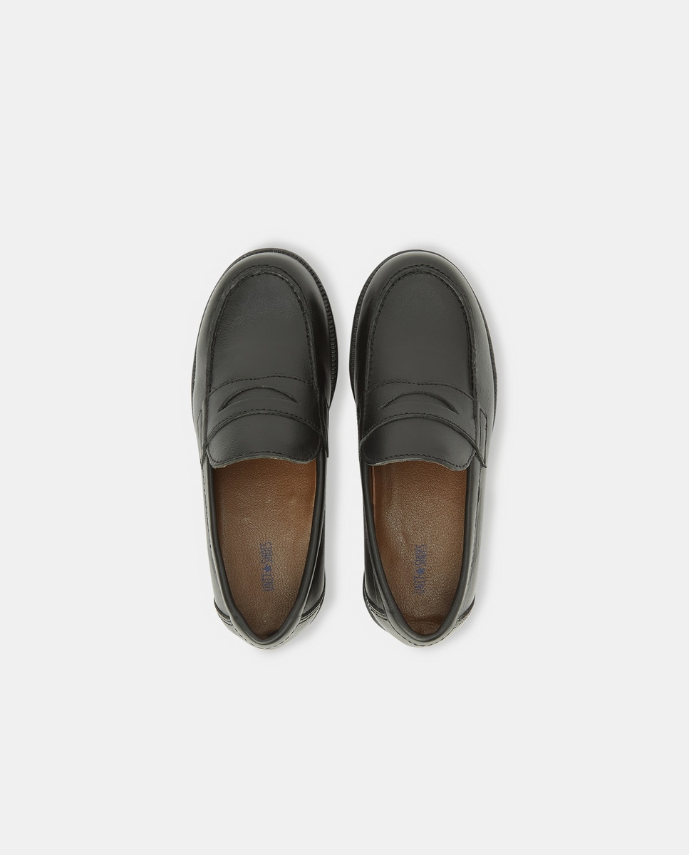 Mocasín de piel con antifaz 31-41 Negro-4