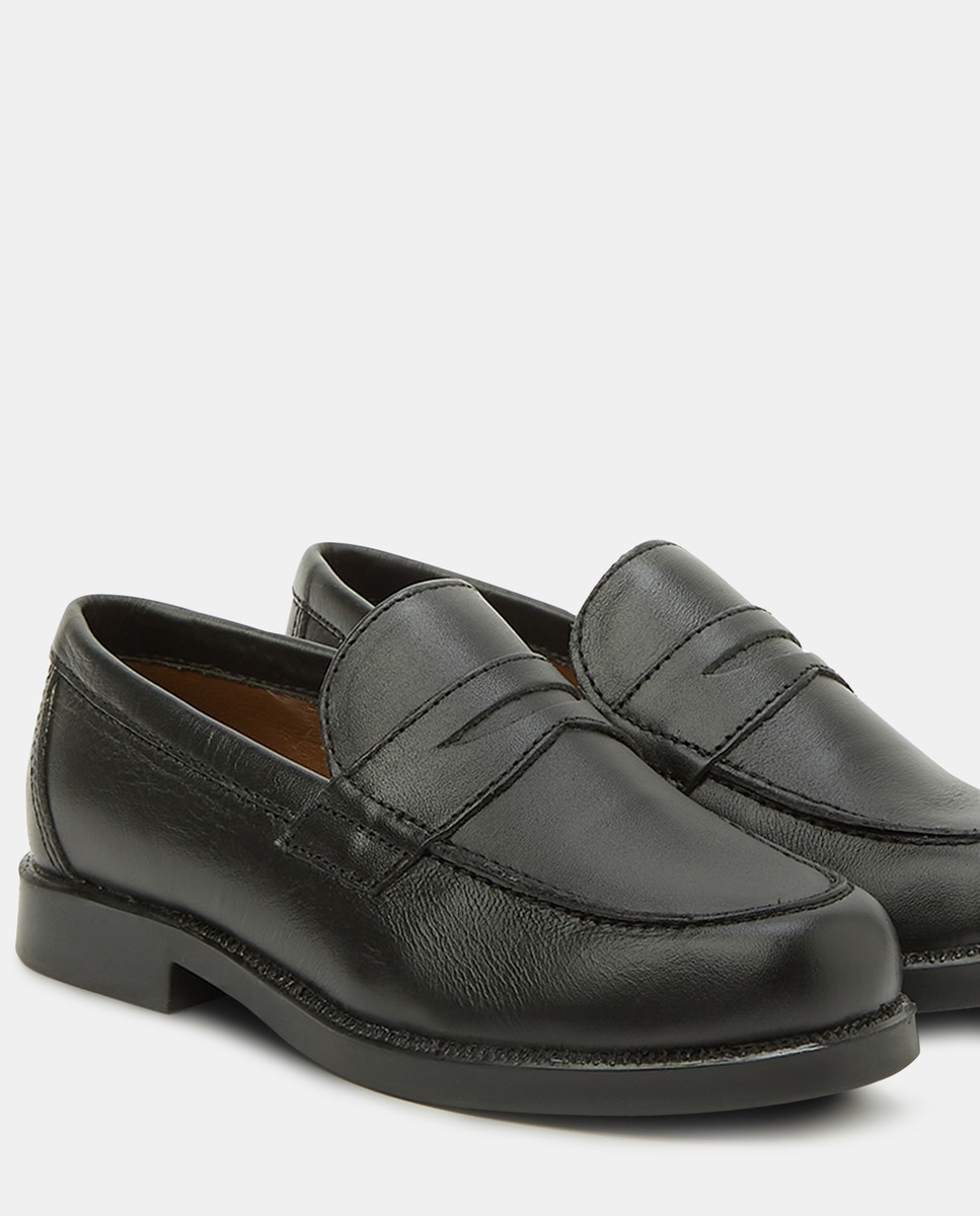 Mocasín de piel con antifaz 31-41 Negro-5