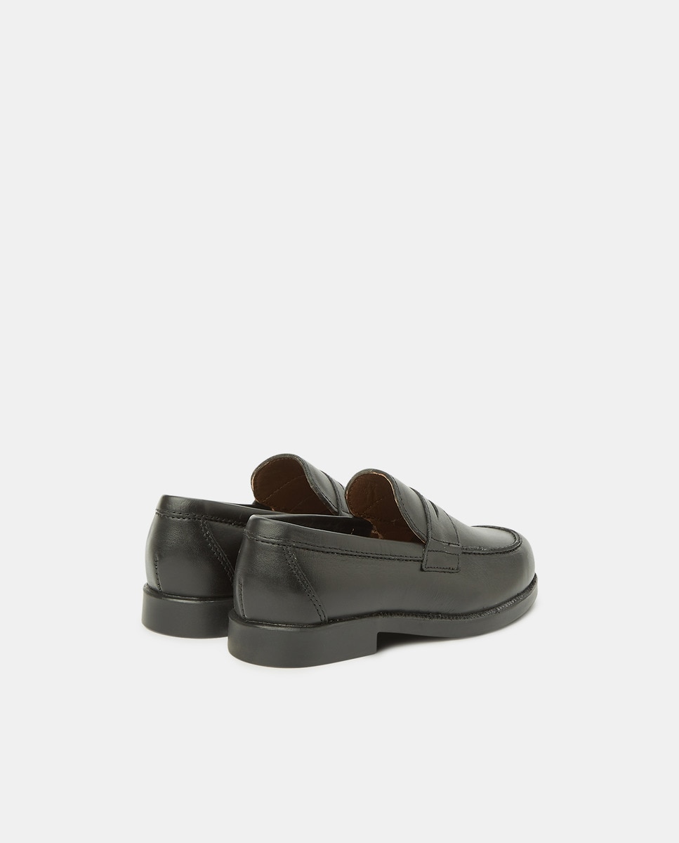 Mocasín de piel con antifaz 31-41 Negro-3