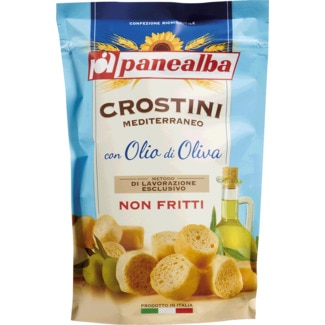 Crostini Mediterrâneo com Azeite e Sal embalagem 100 g - Panealba