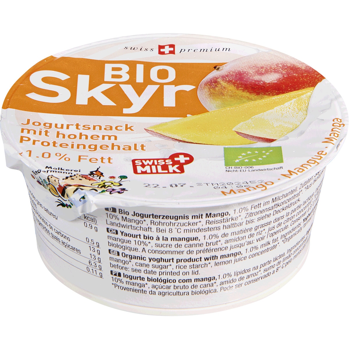 Skyr Proteína de Manga Biológico embalagem 135 g