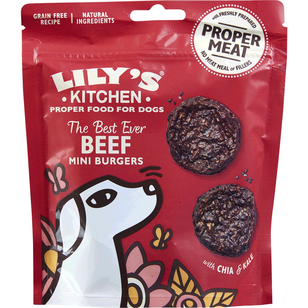 Snack para Cão Mini Burg Vaca embalagem 70 g