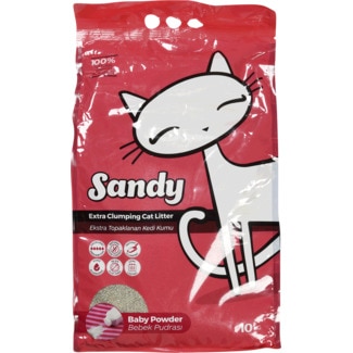Areia pra Gato Aglomerante Talco embalagem 10 kg - Sandy