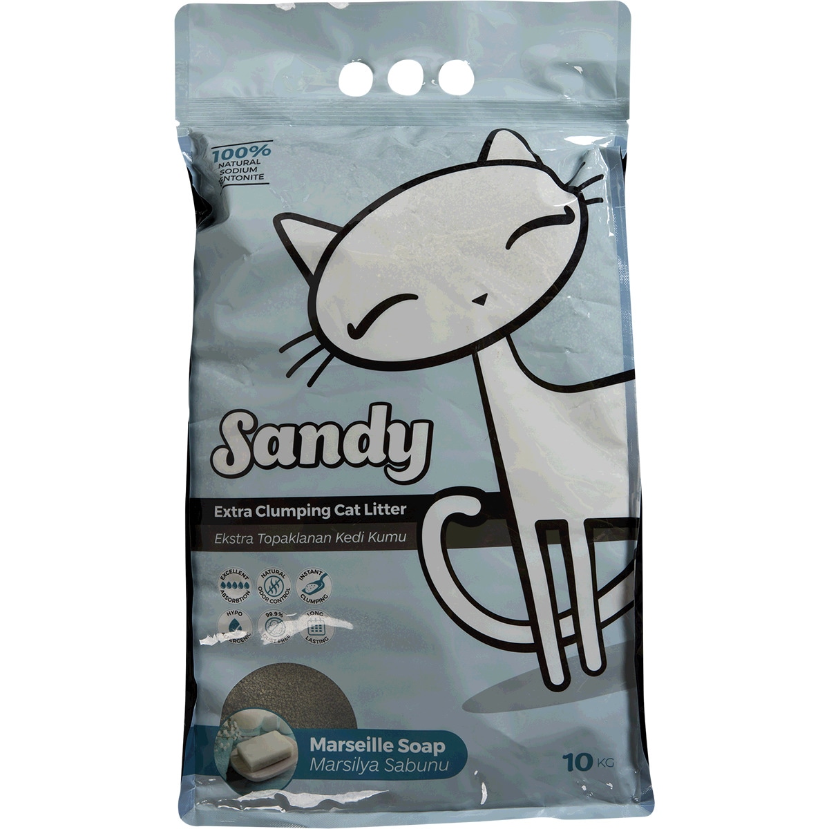 Areia para Gato Aglomerante Sabão embalagem 10 kg