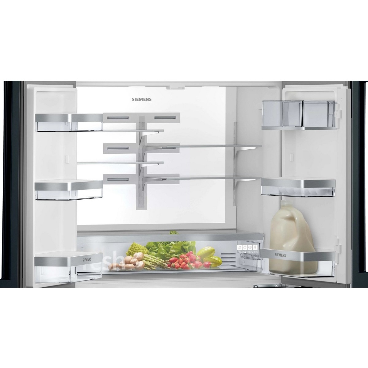 Frigorífico Americano Siemens de 3 Portas iQ700 French Door KF96RSBEA No Frost com Portas em Vidro - Preto Vidro preto-4