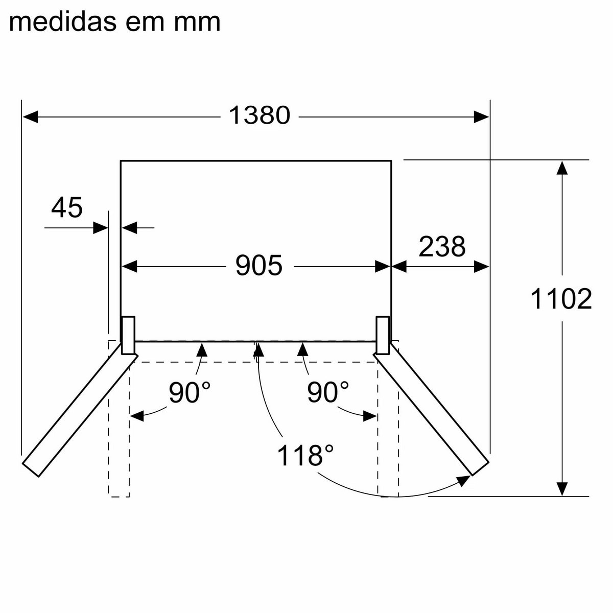Frigorífico Americano Siemens de 3 Portas iQ700 French Door KF96RSBEA No Frost com Portas em Vidro - Preto Vidro preto-14