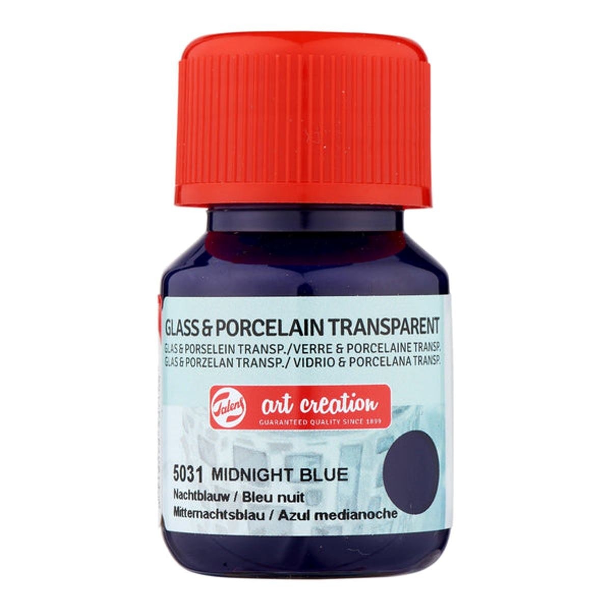 Frasco de Tinta Transparente para Vidro e Porcelana de 30 ml - Azul Meia-Noite Azul-noite-1