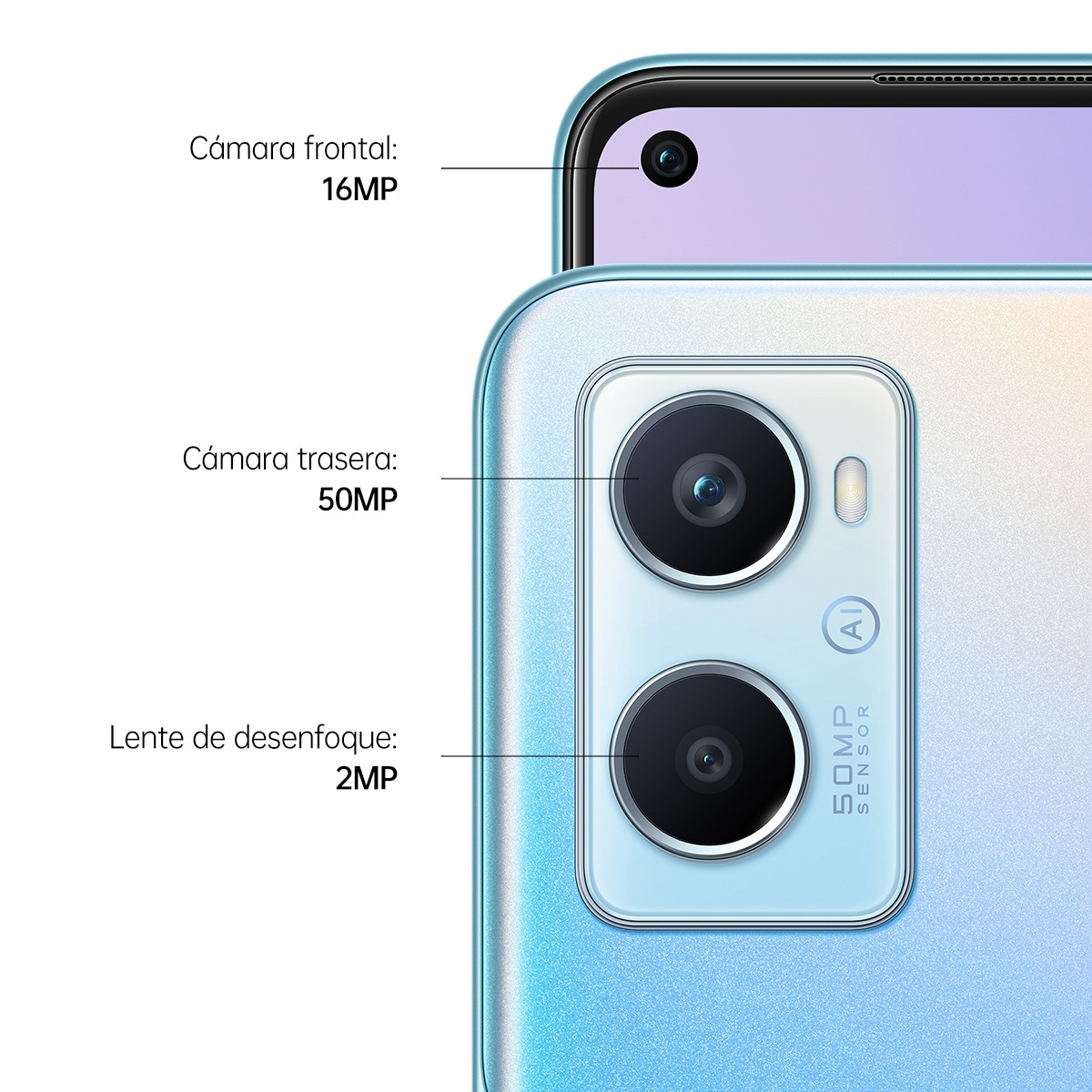 Oppo A96 móvil libre Sunset Blue-2