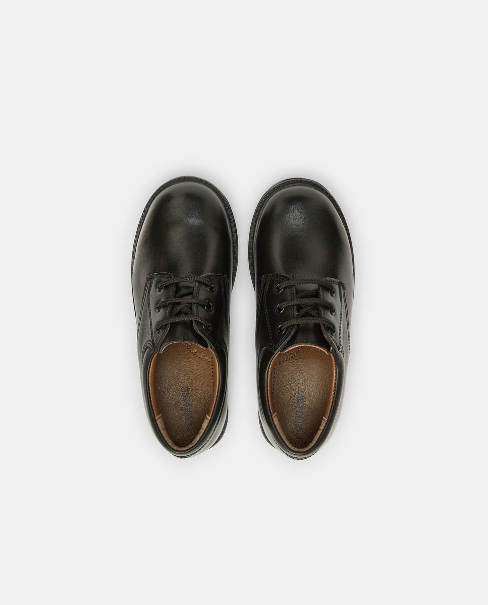 Zapato de piel con cordones 31-41 Negro-4