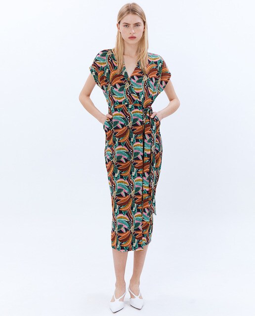 Vestido midi lazo · Sfera · El Corte Inglés