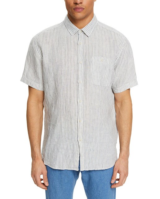 Camisa de hombre regular de rayas lino · Esprit · El Corte Inglés