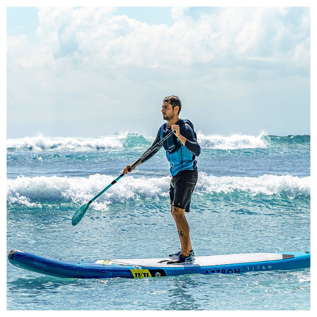 Colete de Homem em Neopreno Azul-marinho / Azul-claro-4