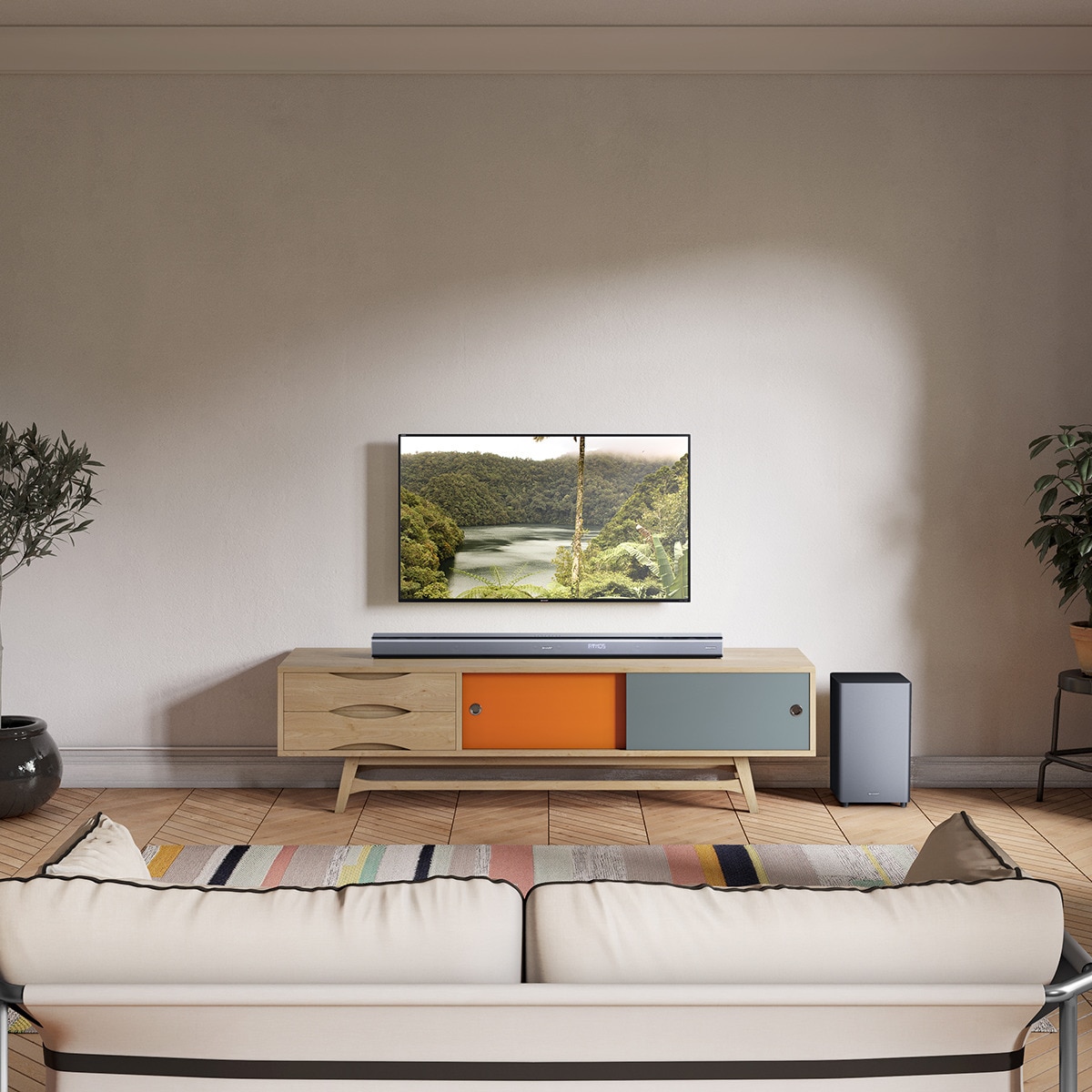 Barra de sonido Sharp SBW800 Dolby Atmos Negro-7