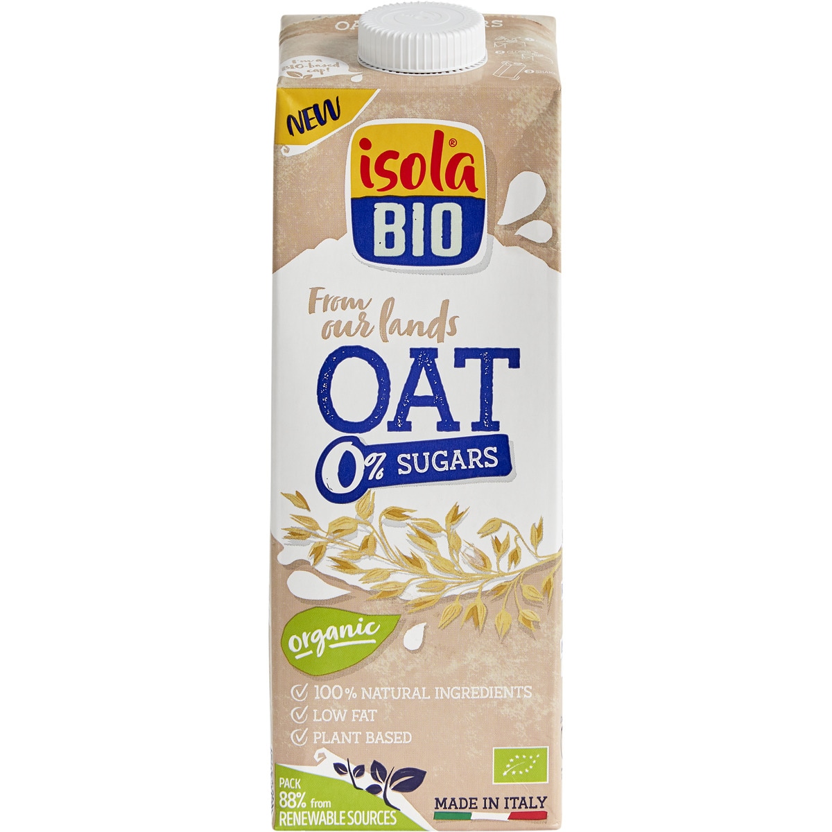bebida de avena ecológica 0% azúcares brik 1 l