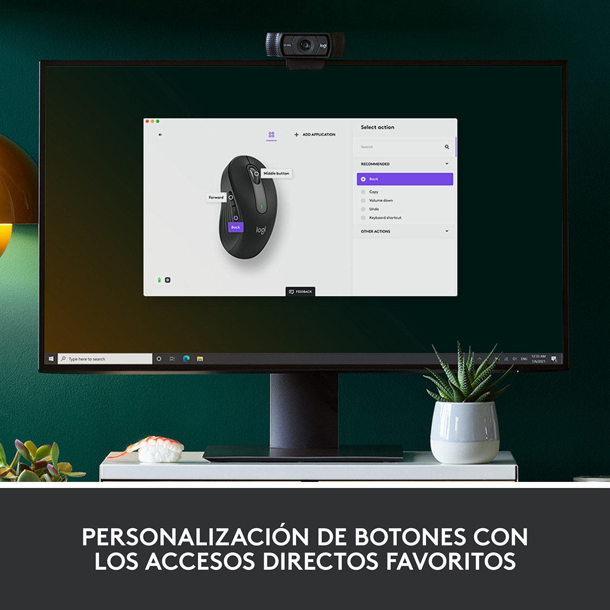 Ratón óptico inalámbrico Logitech Signature M650 Grande Grafito Grafito-5