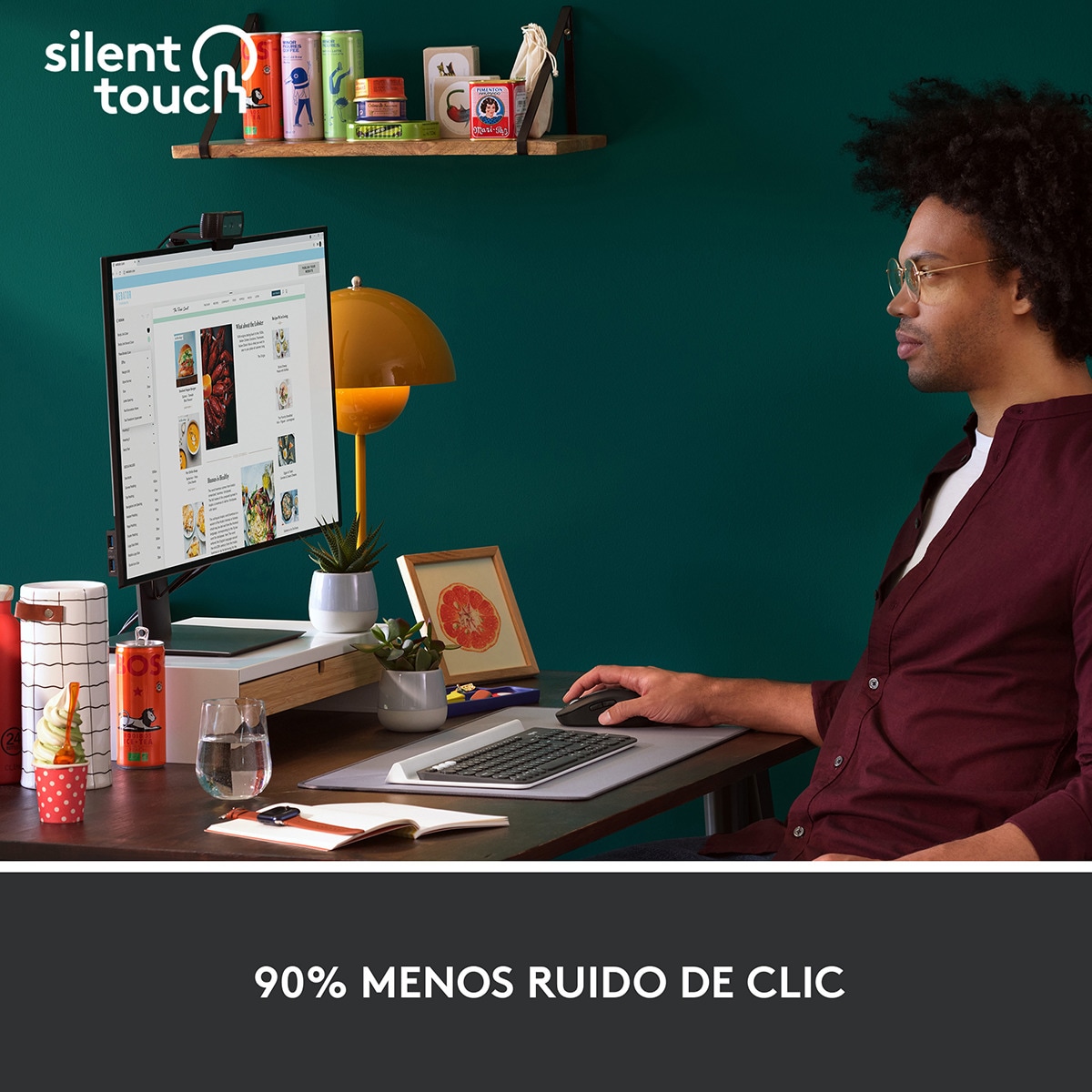Ratón óptico inalámbrico Logitech Signature M650 Grande Grafito Grafito-4