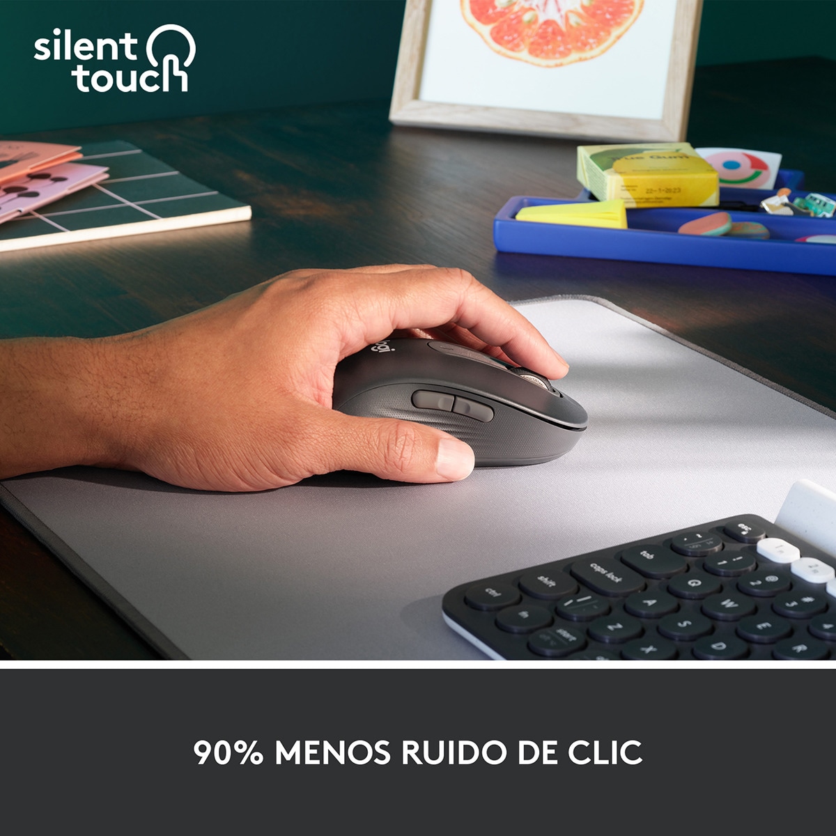 Ratón inalámbrico Logitech Signature M650 L LEFT Grafito Grafito-3