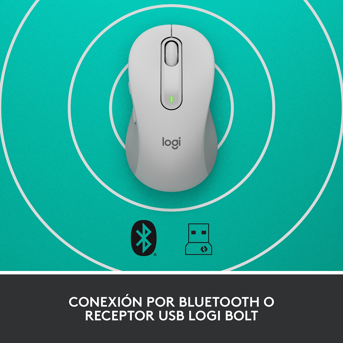 Ratón inalámbrico Logitech Signature M650 Medium Blanco Blanco-6