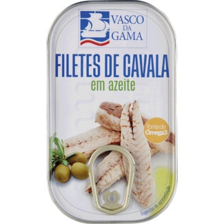 Filetes de Cavala em Azeite lata 120 g - Vasco Da Gama