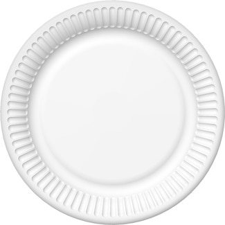 Plato compostables libre de plástico blanco 23 cm paquete 10 unidades - Gabbiano
