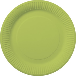 Plato compostables libre de plástico verde 23 cm paquete 12 unidades - Gabbiano