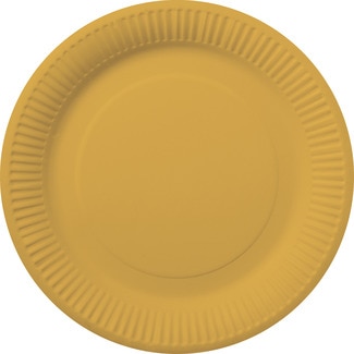 Plato compostables libre de plástico naranja 23 cm paquete 12 unidades - Gabbiano