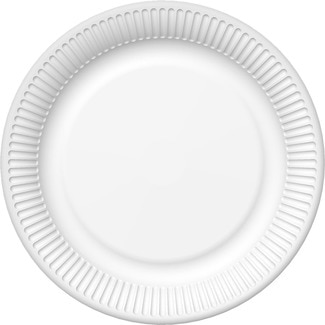 Plato compostables libre de plástico blanco 18 cm paquete 10 unidades - Gabbiano