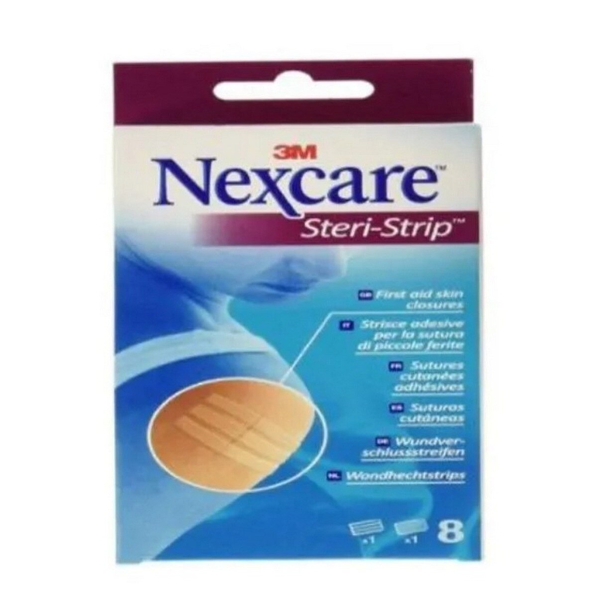 Fitas de Satura Steri-Strip Nexcare - 8 un. 1