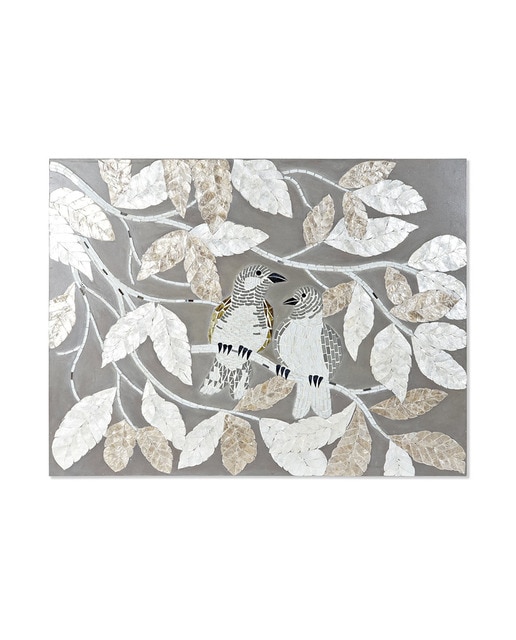 Imagen 0 de Decoración pared cristal hojas y pájaros