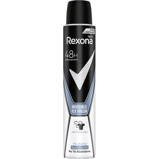 desodorante Invisible Ice Fresh anti transpirante 48 h 0% alcohol seca rápido spray 200 ml seca rápido - Rexona