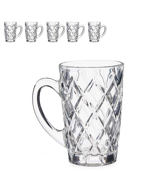 Imagen 0 de Pack 6 taza con asa 170 ml