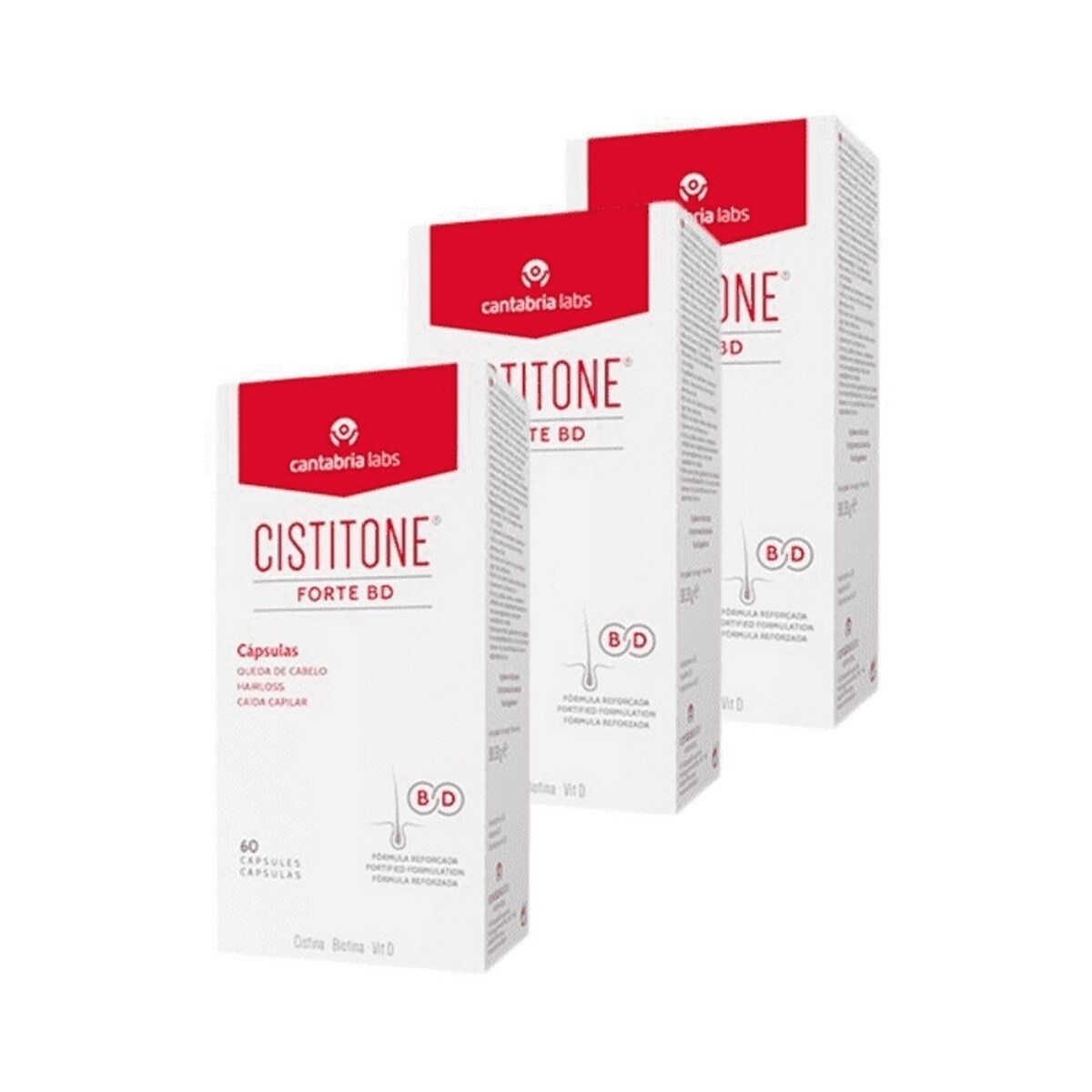 Suplemento Alimentar Cistitone Forte BD - 3x 60 cápsulas 1