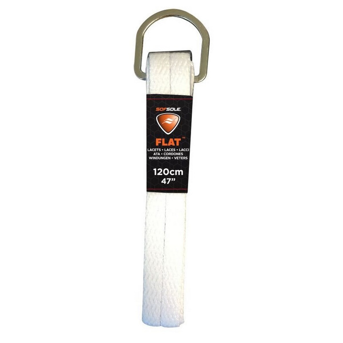 Atacadores Flat 120cm 47" Sof Sole Branco-1