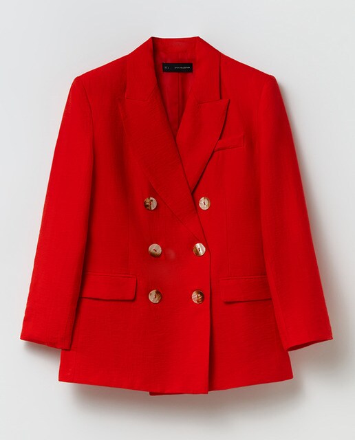 Blazer lino roja · Sfera · El Corte Inglés
