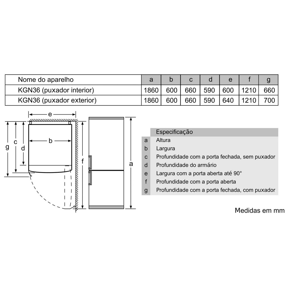 Frigorífico Combinado Siemens iQ300 KG36NVIEC No Frost e MultiAirflow de 186 cm - Inox Easyclean Inox-9