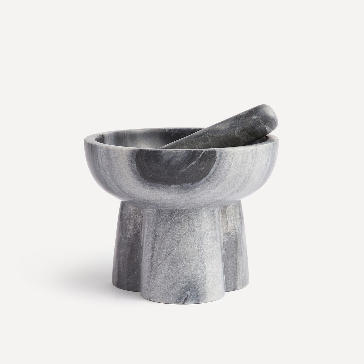 Mortier en marbre veiné