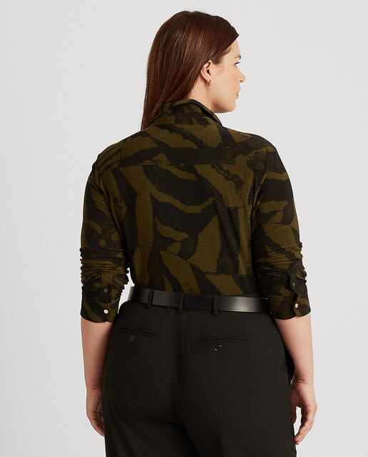Camisa de mujer talla grande de manga larga estampada · Lauren Ralph Lauren  Woman · El Corte Inglés