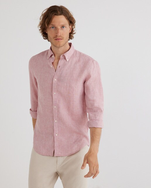 Camisa de hombre slim de lino · Michael Kors · El Corte Inglés