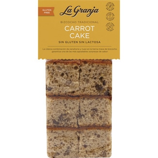 bizcocho tradicional de zanahoria sin gluten y sin lactosa bolsa 350 g - La Granja