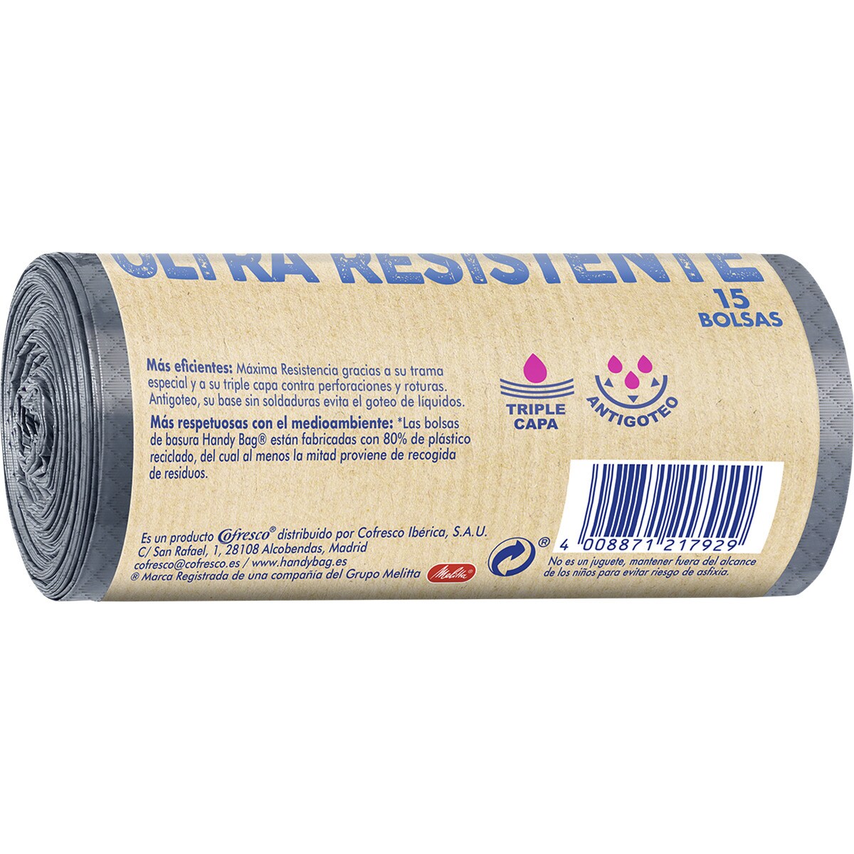 Ultra Strong Recycled Rubbish Bags 55x63 30 Litres For Normal Kitchen 