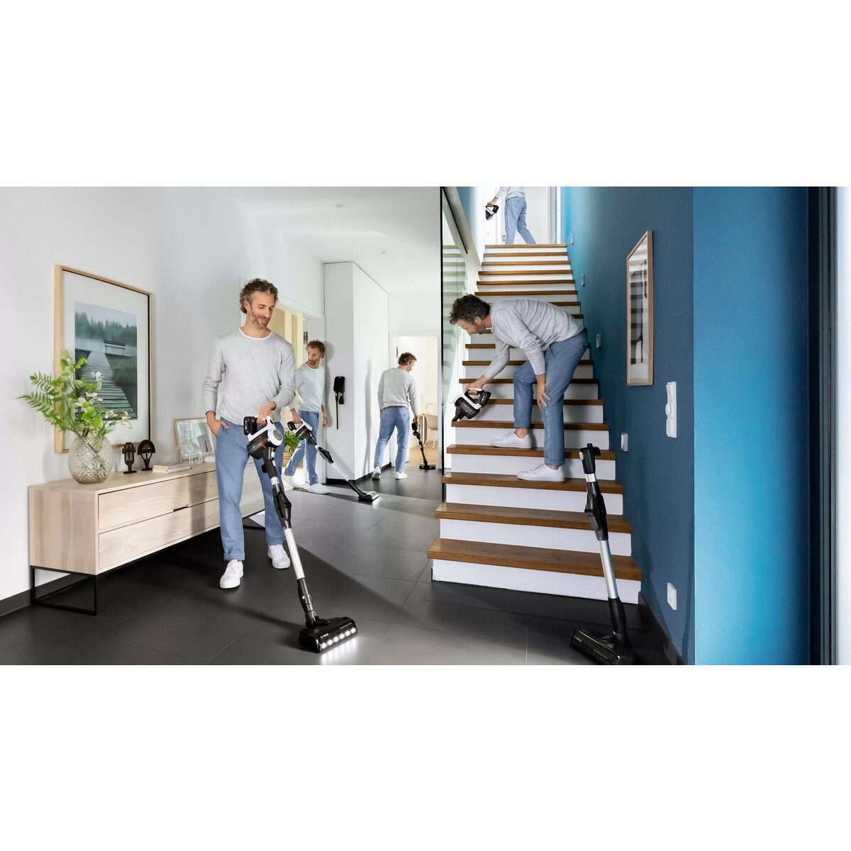 Aspirador Vertical Bosch BCS711XXL Unlimited 7 Recarregável com Autonomia de 40 min - Branco Preto-6
