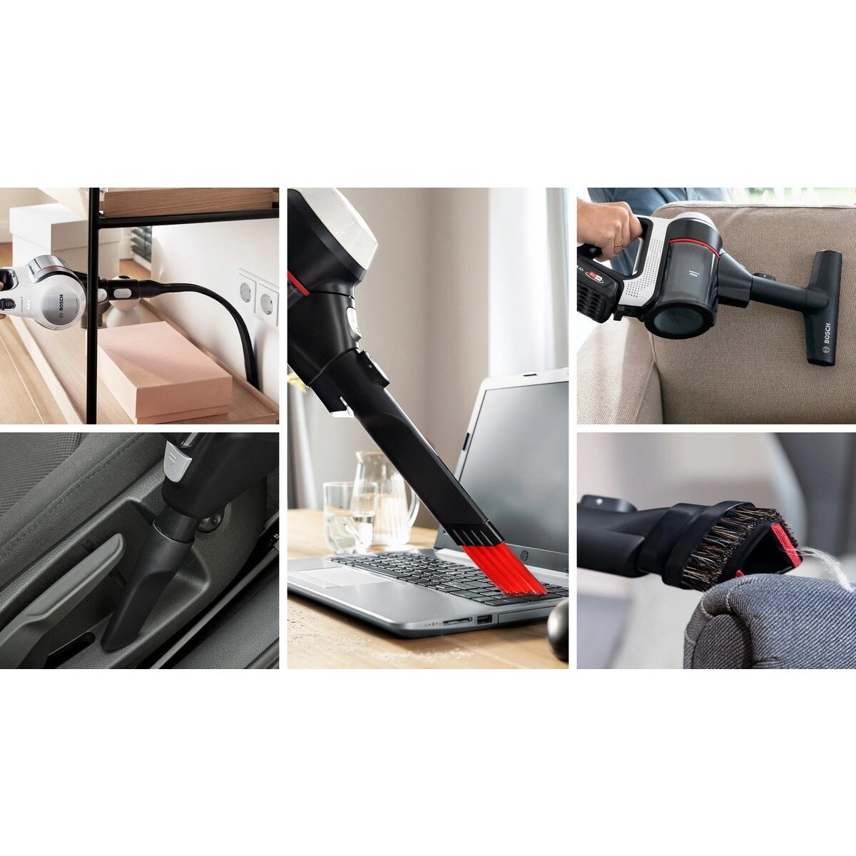 Aspirador Vertical Bosch BCS711XXL Unlimited 7 Recarregável com Autonomia de 40 min - Branco Preto-11