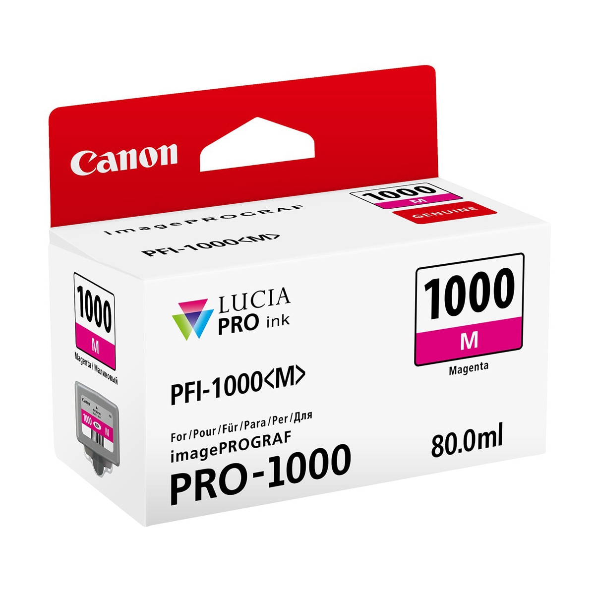 Cartucho de tinta original Canon PFI-1000 M Magenta (0548C001) 2