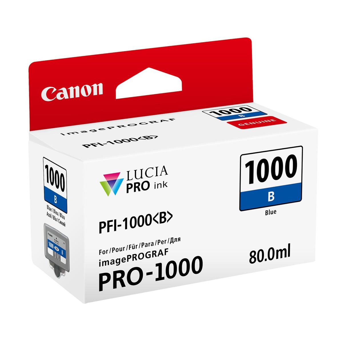 Cartucho de tinta original Canon PFI-1000 B Azul (0555C001) 2