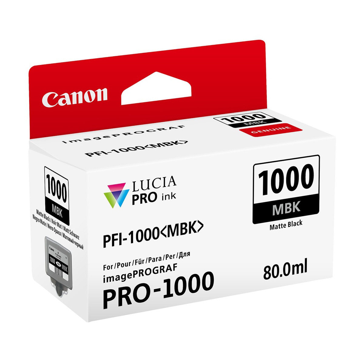 Cartucho de tinta original Canon PFI-1000 MBK Negro mate (0545C001) 2