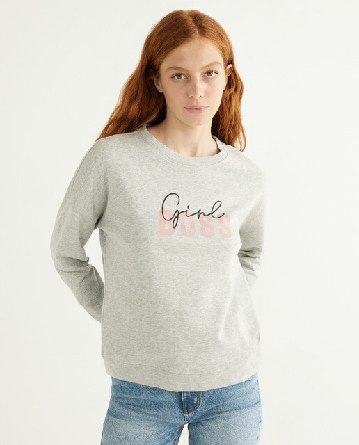 Sudadera de mujer manga larga estampado