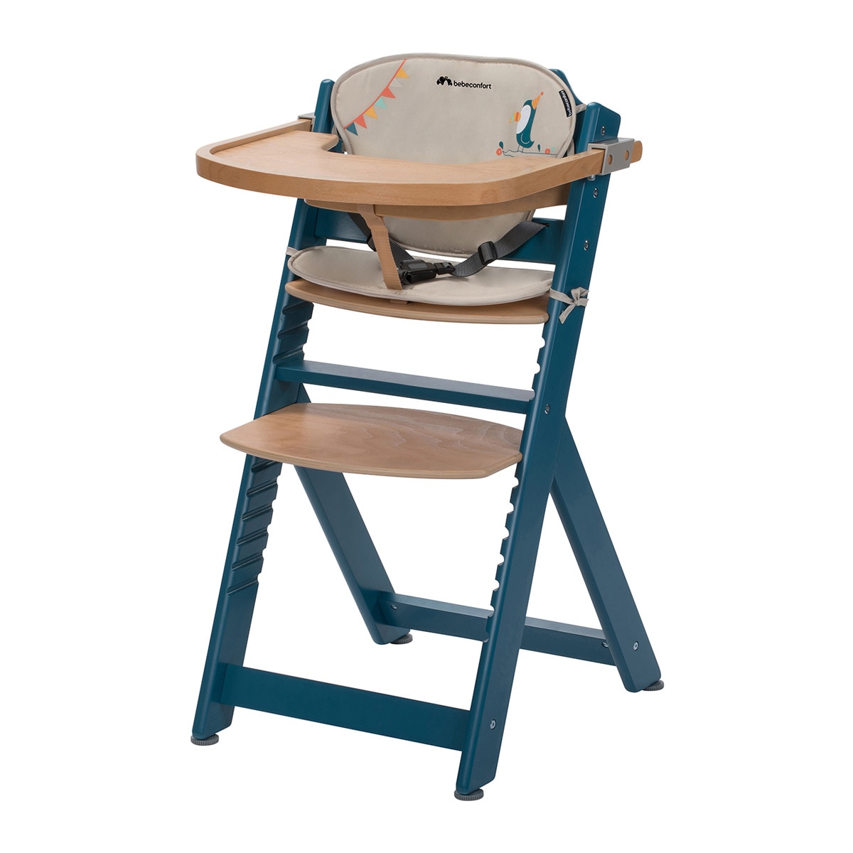 Imagen 0 de Trona evolutiva de madera Timba con cojín, 6meses-10años, <30 Kg, color Petrol Blue