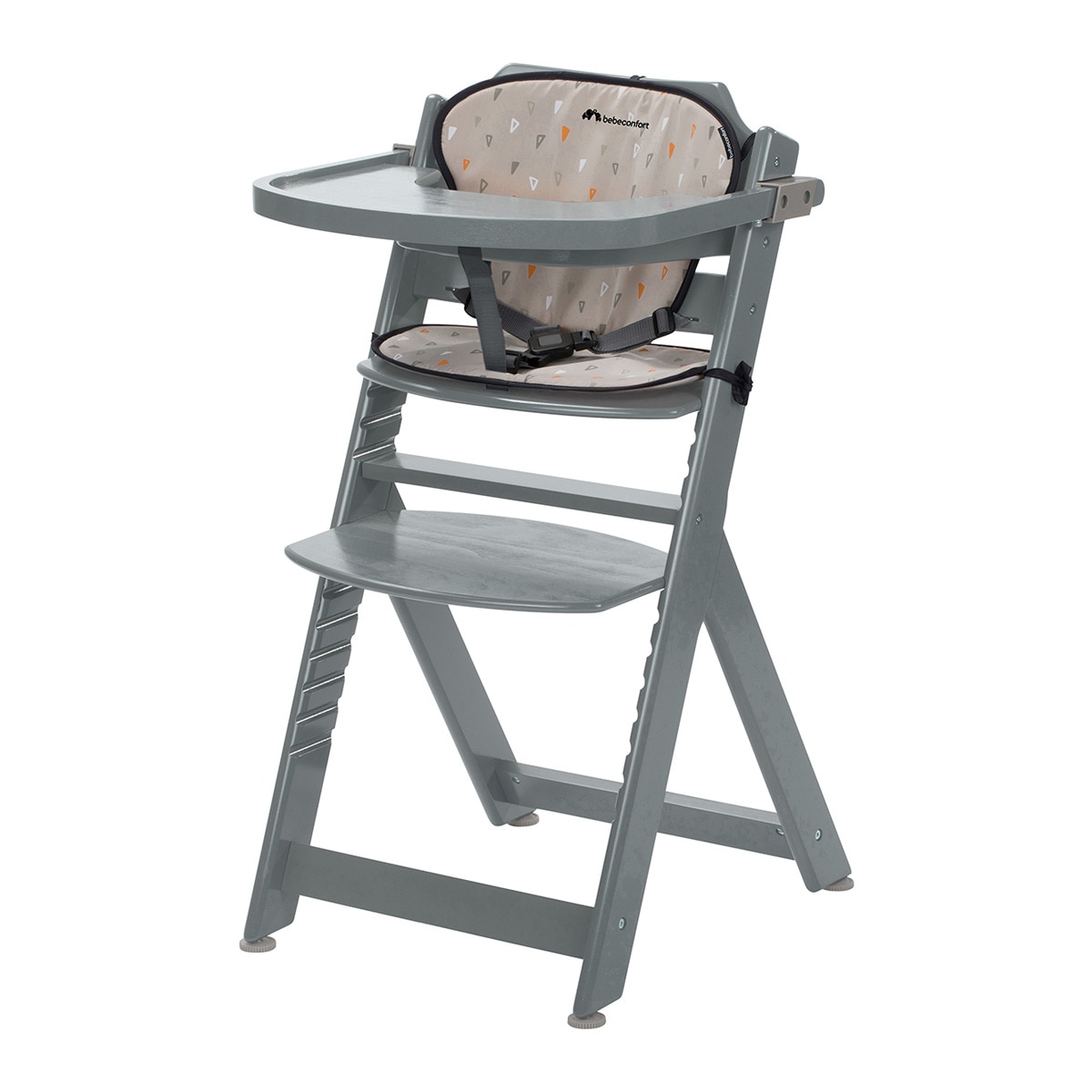 Imagen 0 de Trona evolutiva de madera Timba con cojín, 6meses-10años, <30 Kg, color Warm Gray
