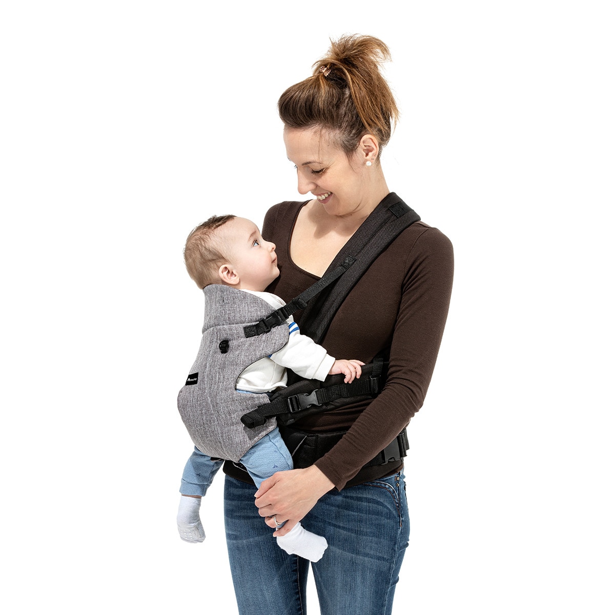 Mochila portabebés Go4, 0meses-3años, >3,5 kg, <15 kg, color Black Chic Multicolor-9