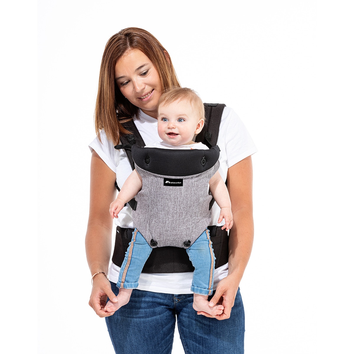 Mochila portabebés Go4, 0meses-3años, >3,5 kg, <15 kg, color Black Chic Multicolor-8